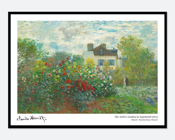 Monet's Garden in Argenteuil Vintage Exhibition Poster