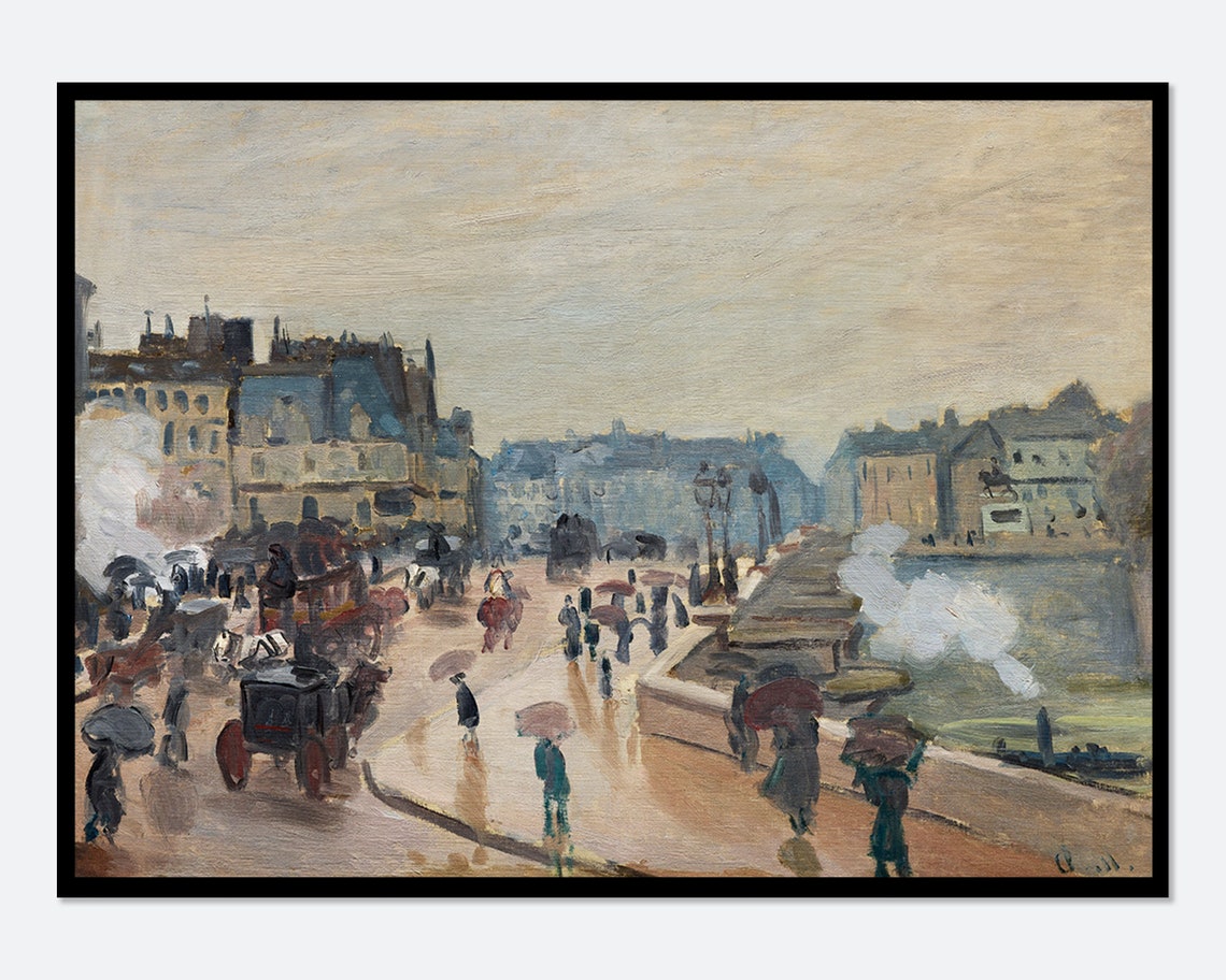 Claude Monet The Pont Neuf 1871 Paris Impressionist Art Poster