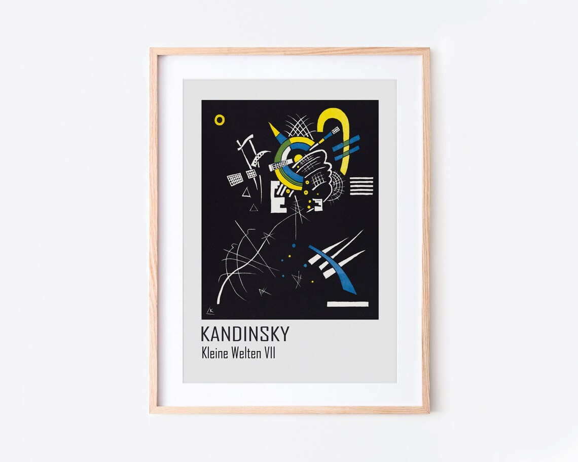 Kandinsky Kleine Welten VII 1922 Abstract Black Art Exhibition Poster