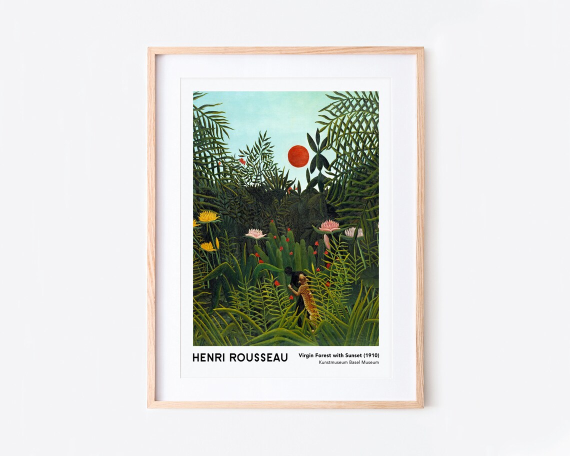 Henri Rousseau Virgin Forest, Vintage Exhibition Poster