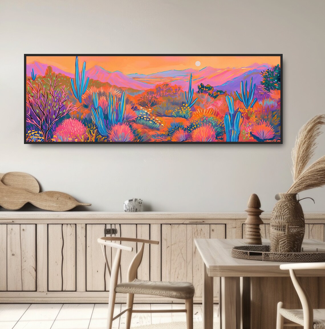Southwestern Desert Sunset, Matisse-Inspired Art Print - Image 3