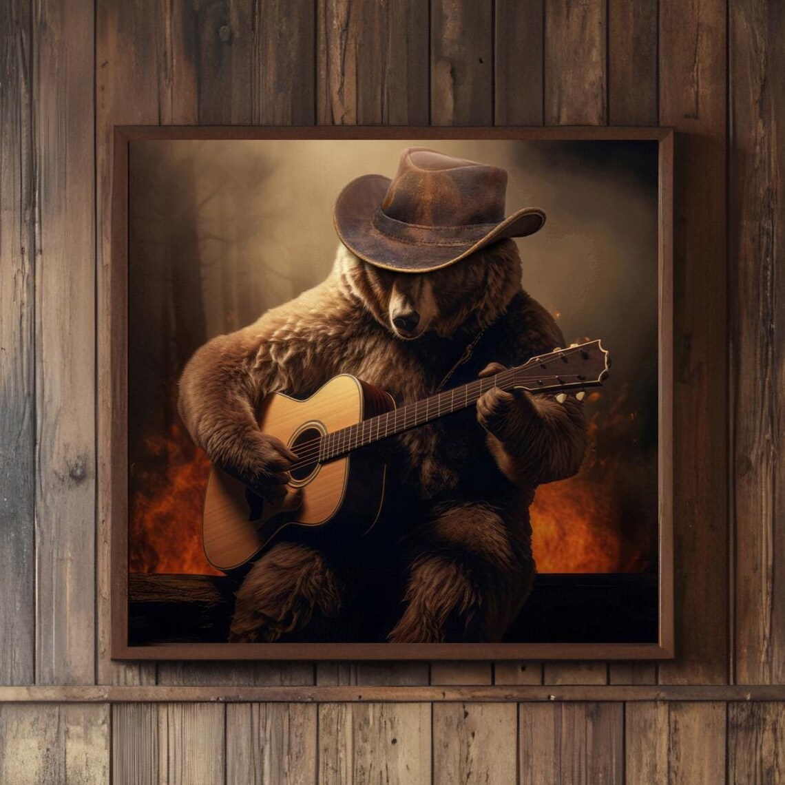 Bear Playing - Classic Travel Poster - Image 2