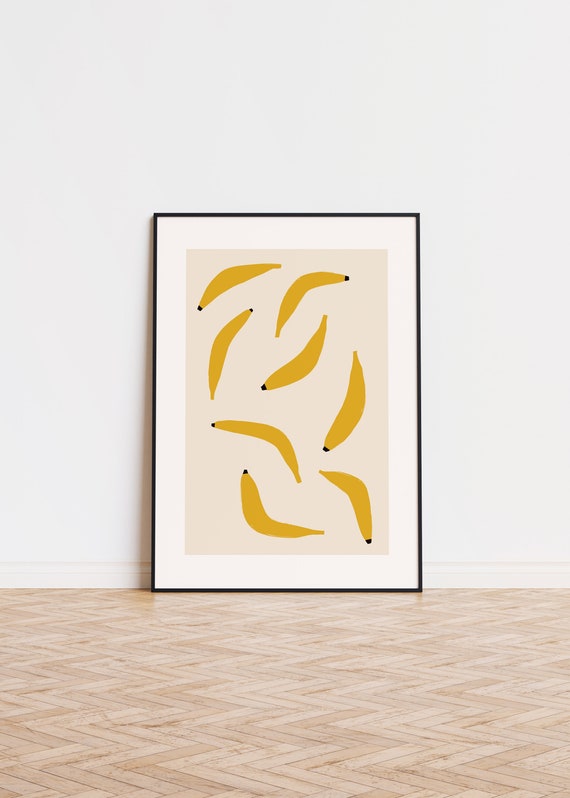 Banana Poster Wall Art Printed