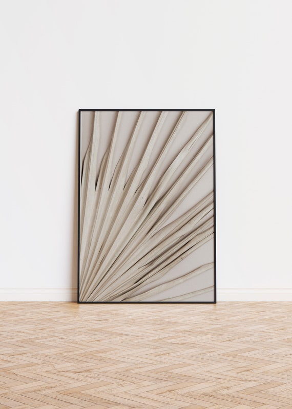 Dried Palm Leaf Poster Wall Art Printed