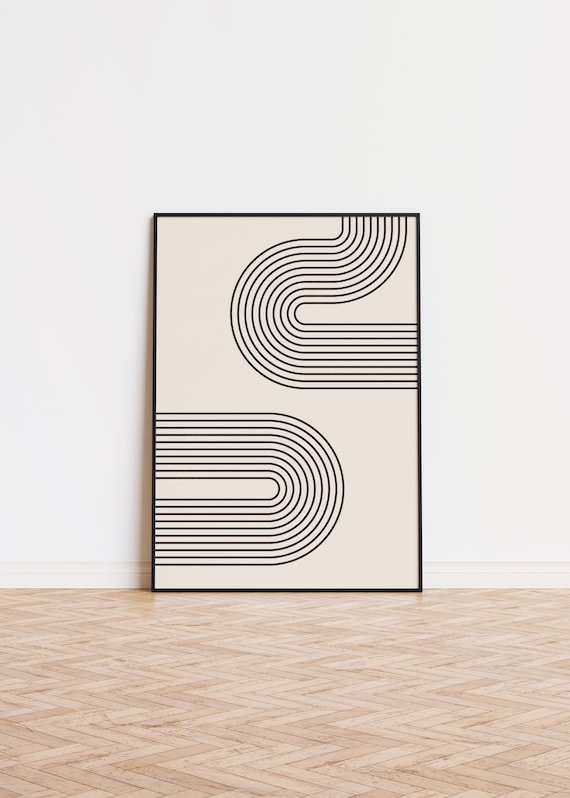 Abstract Lines Art No3 Poster Wall Printed