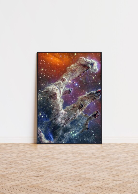 Pillars of Creation Nebula Cosmic Star Cloud Space Art Poster