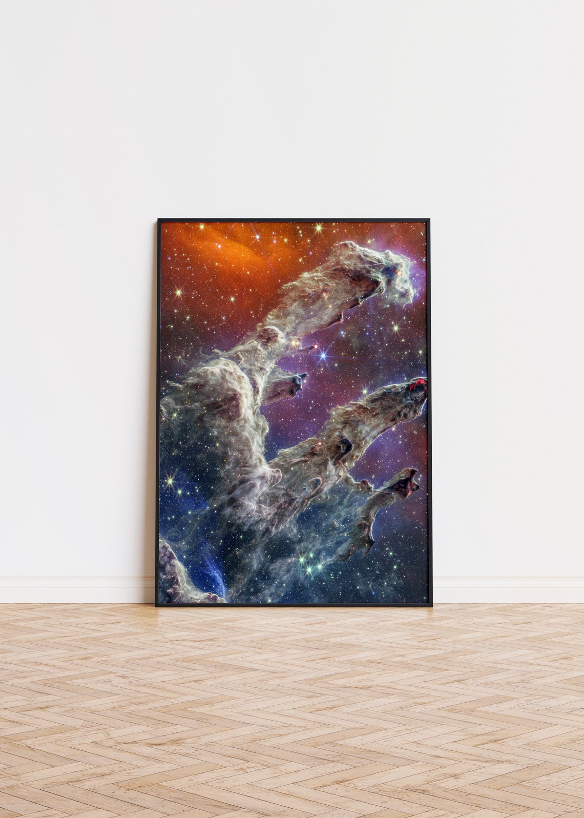 Pillars of Creation Nebula Cosmic Star Cloud Space Art Poster