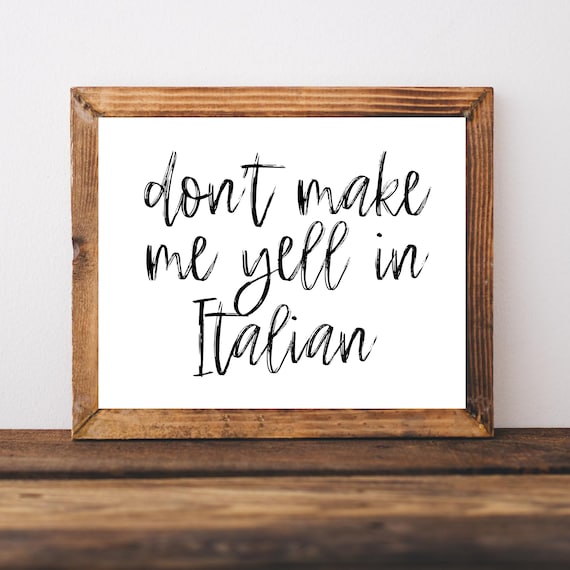 Italian Gifts For Mom Kitchen Sign Funny Gift Signs Present Family