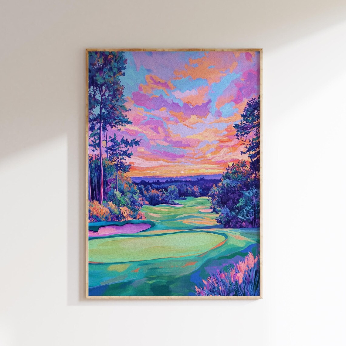 Golf Course Abstract Coastal Poster Print - Image 4