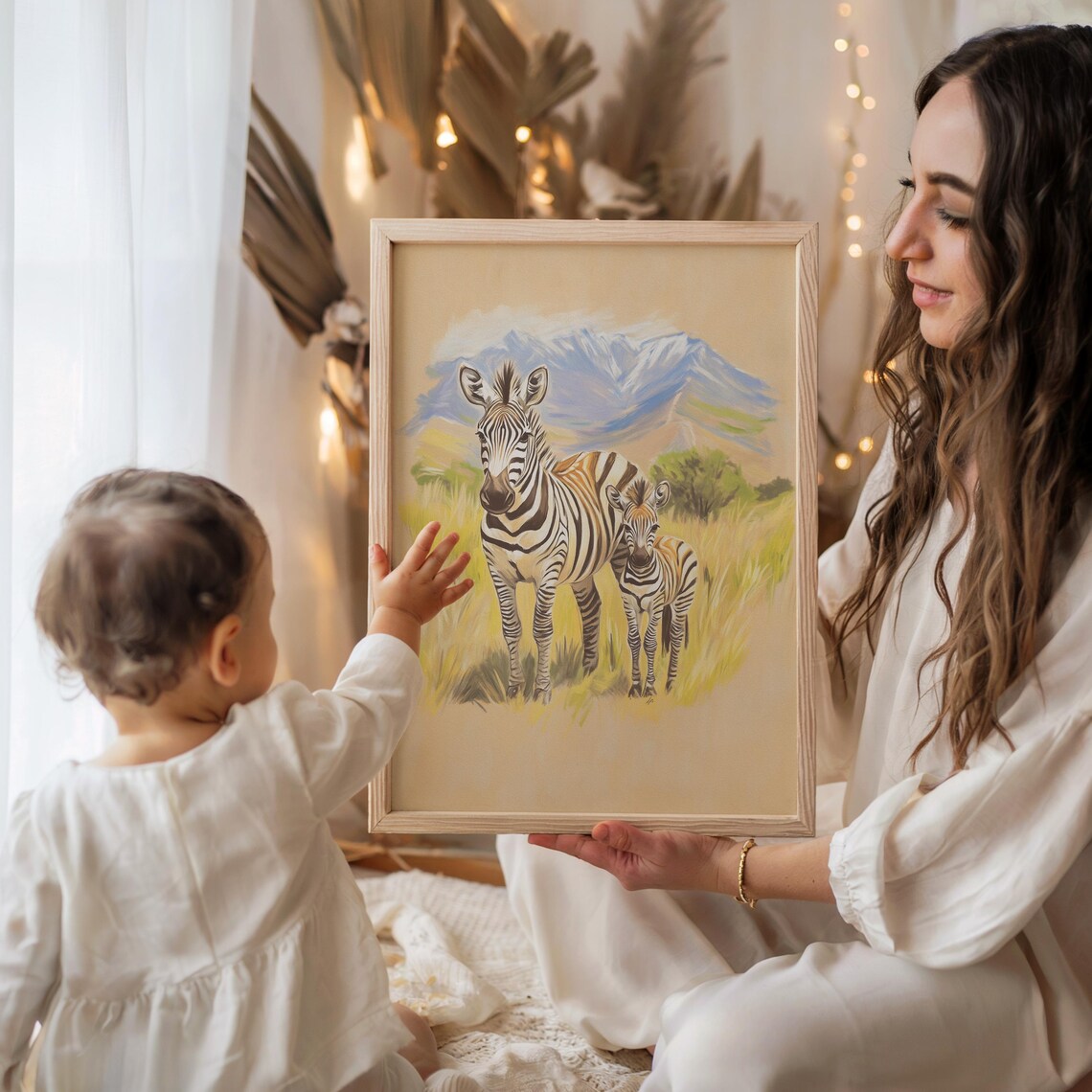 Nursery Zebras Safari Art Print, Kids Room Decor - Image 3