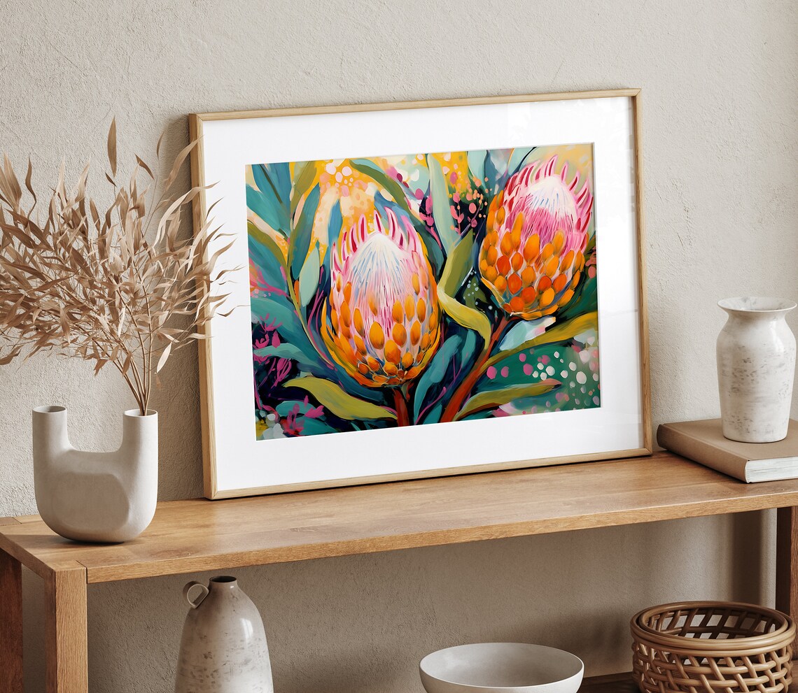 Banksia Black Magic Botanical Abstract Art Print - Image 3
