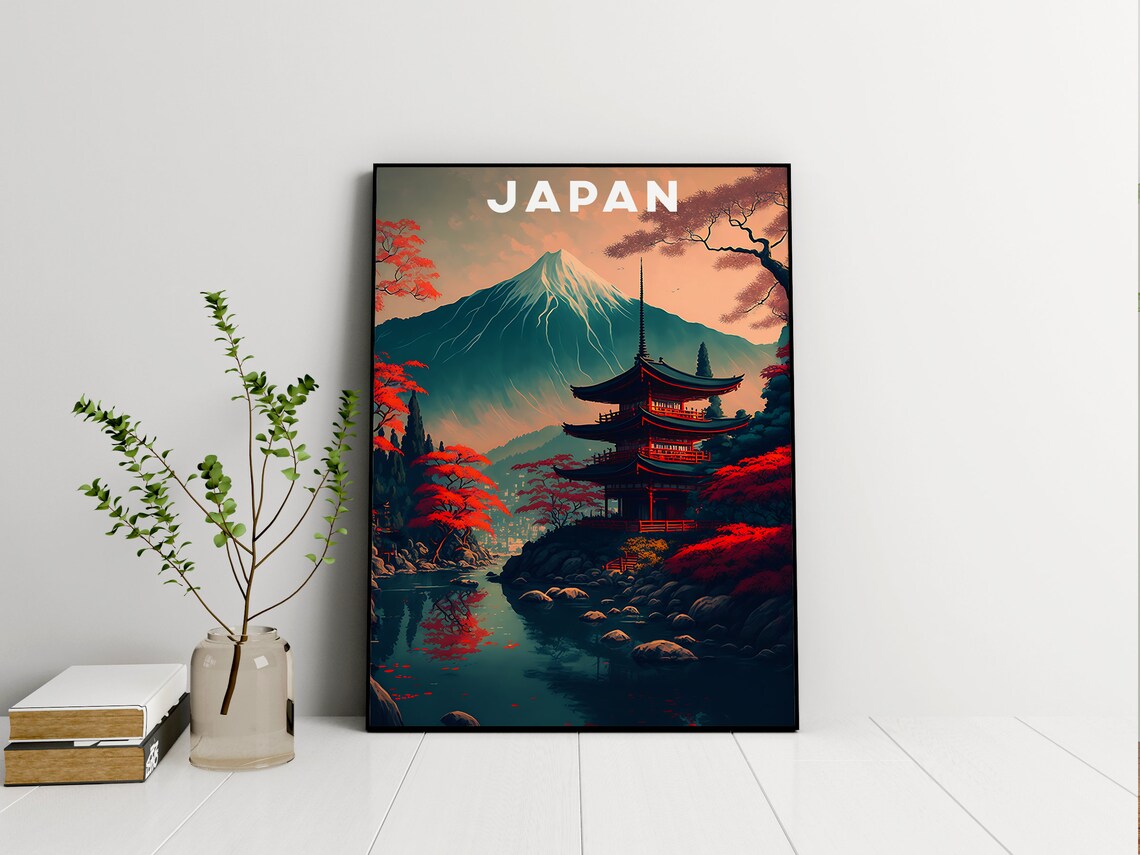 Mount Fuji Japan Travel Poster Art Print
