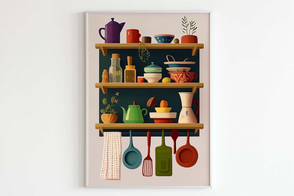 Kitchen Supplies Art Kitchen Wall Art Poster