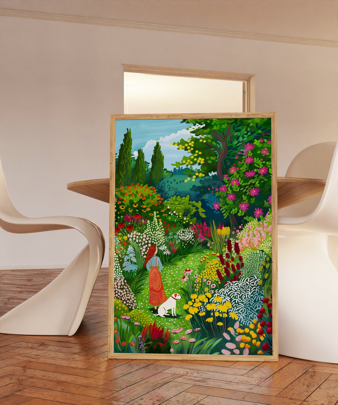 Summer Garden Illustration Floral Art Print - Image 3