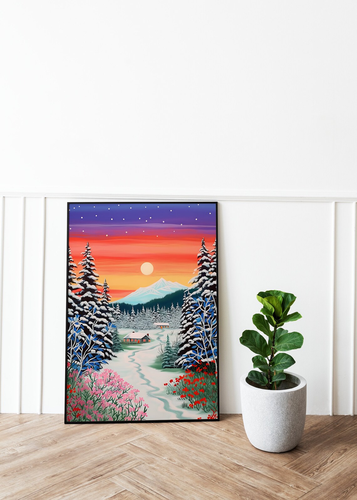 Pacific Northwest Mountain Landscape Art Print - Image 2