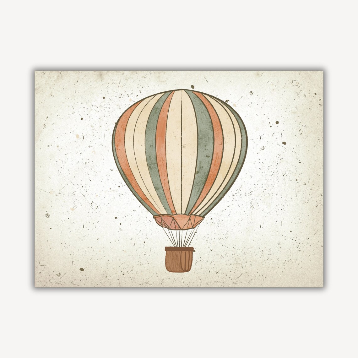 Hot Air Balloon Vintage Nursery Art Print - Image 3
