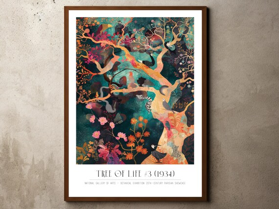 Henri Rousseau Print Tree Of Life Tropical Decor Botanical Jungle Exotic Pattern Vintage Wall Art