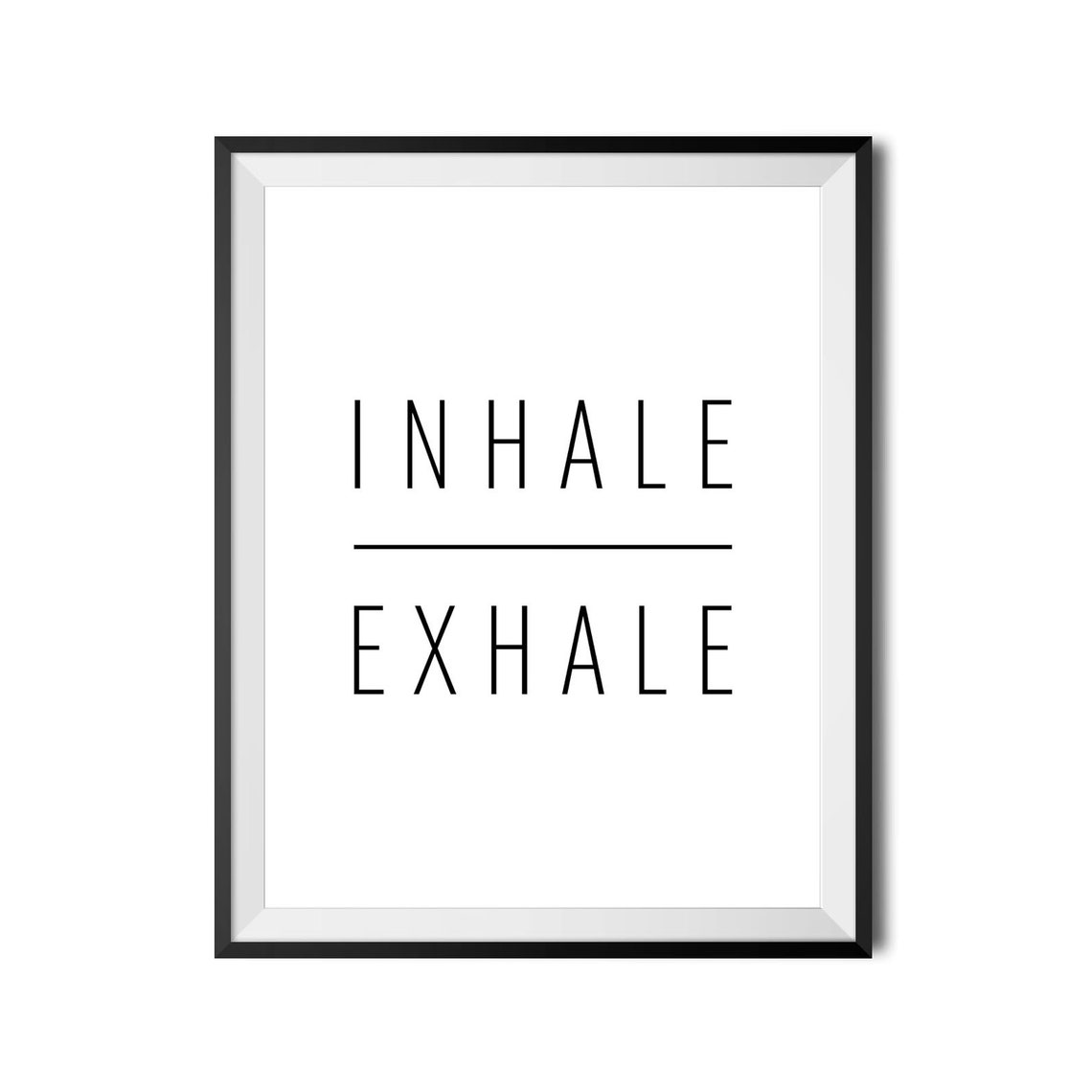 Inhale Exhale Yoga Studio Mindfulness Meditation Typography Poster - Image 4