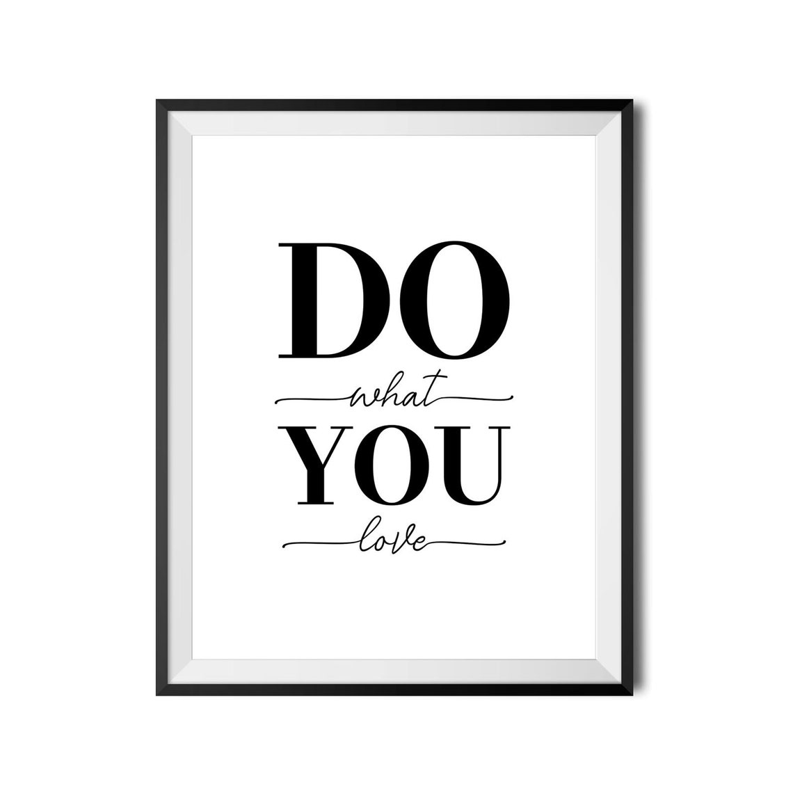 Do What You Love Script Serif Inspirational Office Quote Wall Art - Image 4