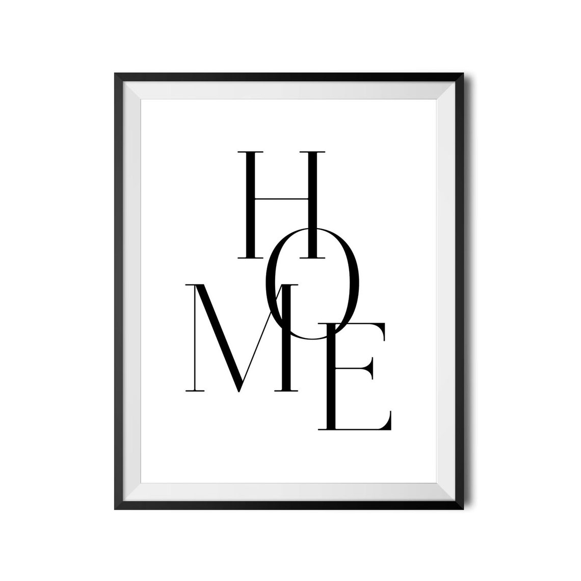 Home Stacked Serif Modern Minimalist Entryway Typography Poster - Image 4