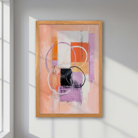 Abstract Geometric Art Print, Modern Minimalist Decor