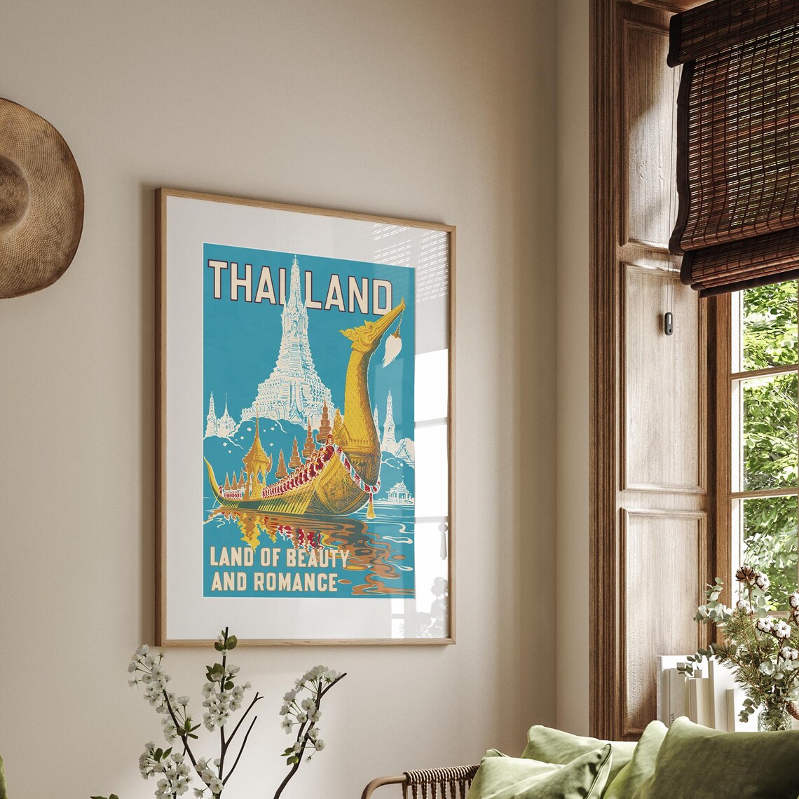 Thailand Land Of Beauty Vintage Travel Poster - Image 3