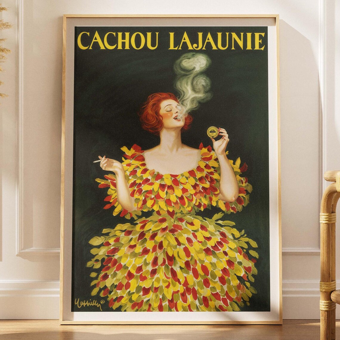 Cachou Lajaunie Vintage French Liquorice Lozenges Advertising Poster