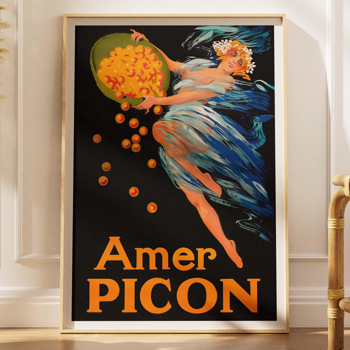 French Vintage Aperitif Poster, Retro Bar Cart
