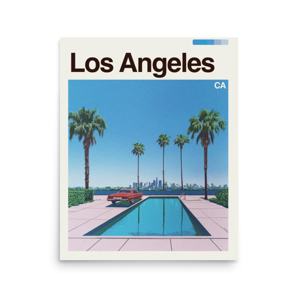Los Angeles Travel Poster, Hollywood Decor Art Print