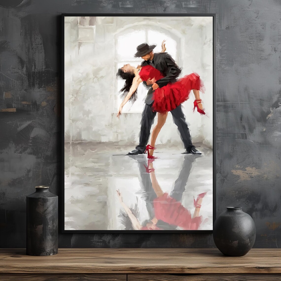 Passionate Dance Romantic Couple Art Print, Gift For Dance Lovers - Image 2