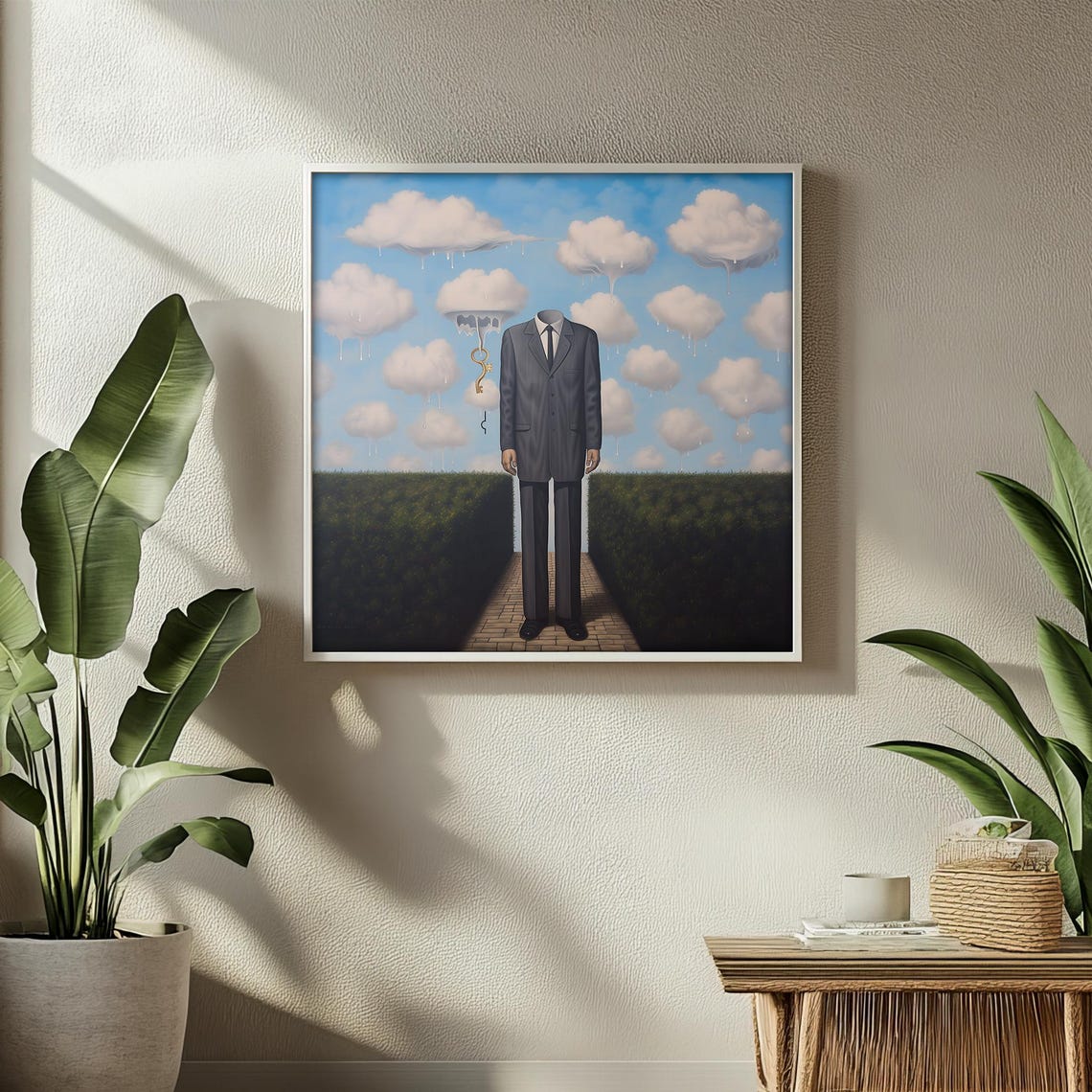 Surreal Headless Man Standing On A Path Under A Cloudy Sky Poster - Image 2