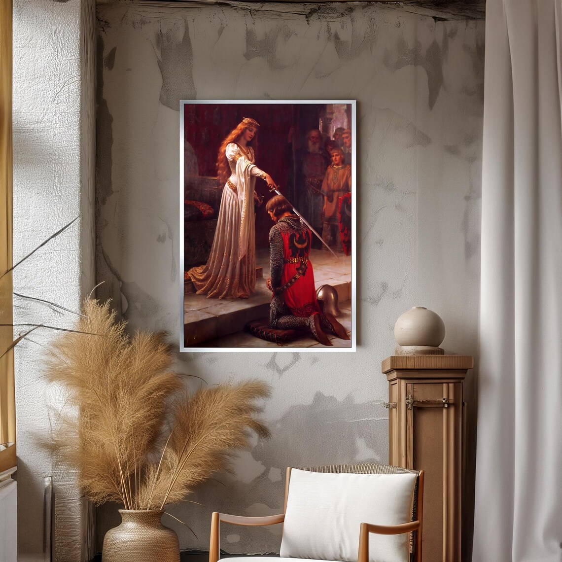 Edmund Blair Leighton The Accolade Knighting Scene Art Poster - Image 3