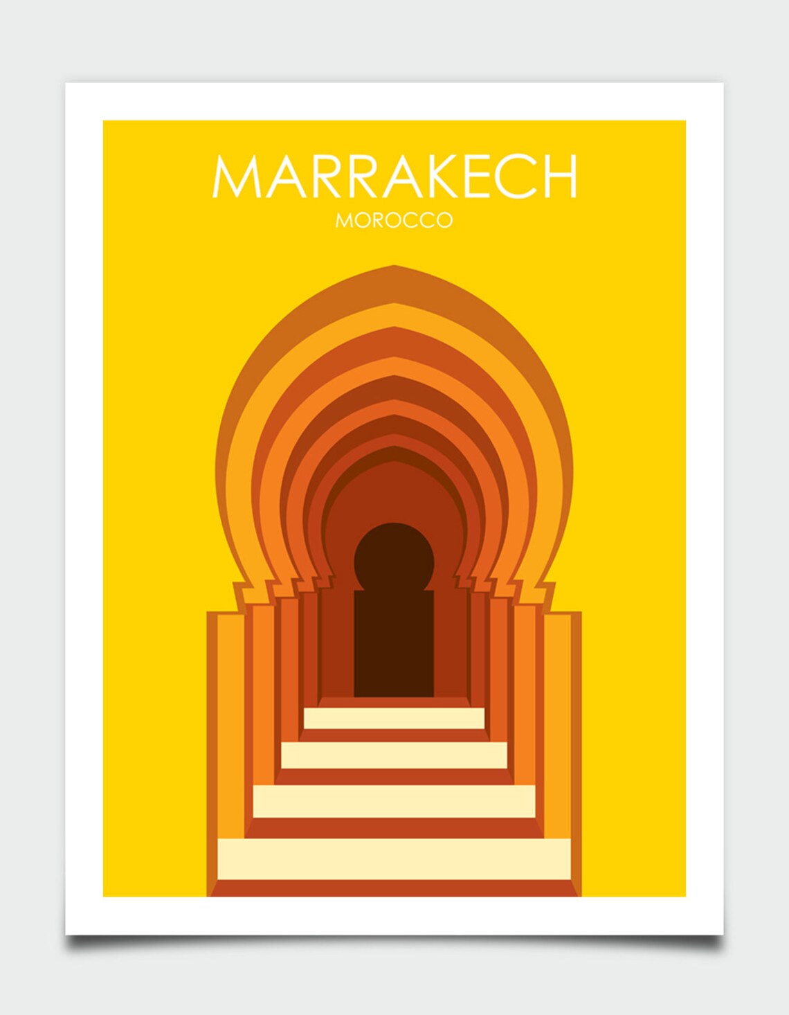 Marrakech Retro Travel Poster, Morocco Travel Poster - Image 3