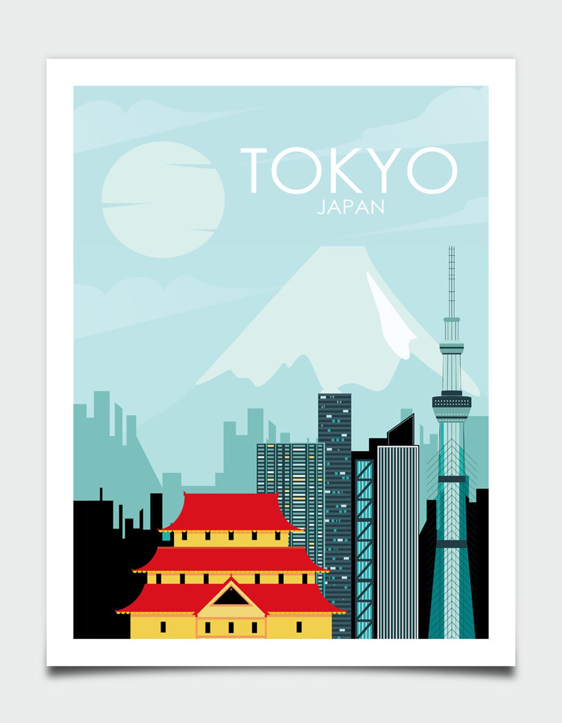 Tokyo Travel Poster Japan Travel Poster Retro Travel Poster Travel Poster Travel Gift City Poster Wedding Gift Birthday Gift - Image 3