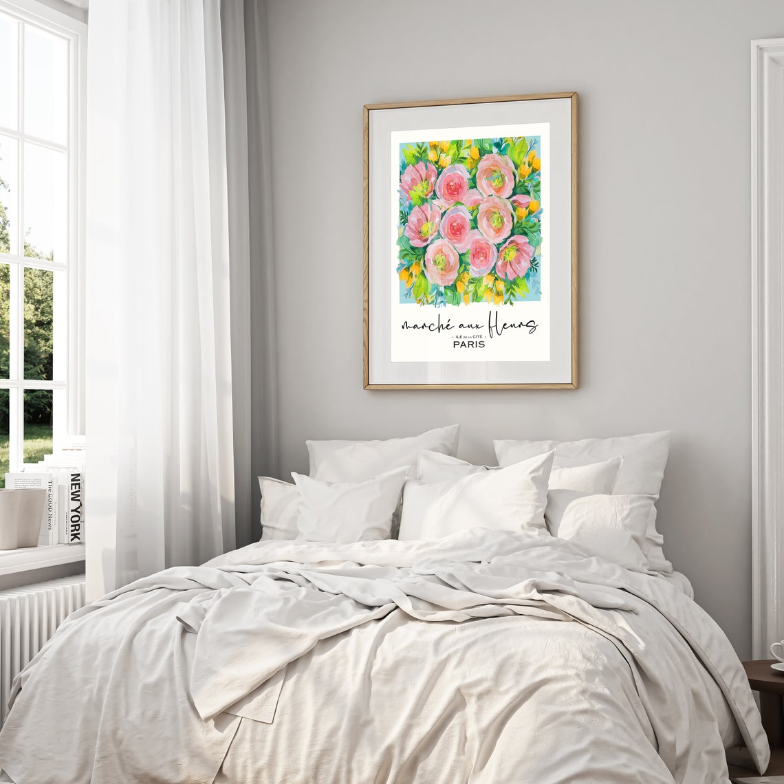 Flower Market Poster Flower Poster Flower Wall Art French Wall Art French Decor Romantic Wall Art Bedroom Art Gift For Girl - Image 2