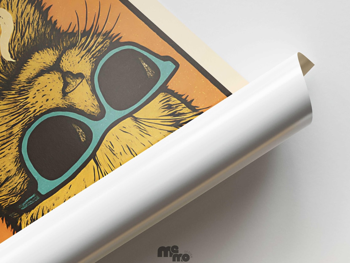 Cat Drinking Coffee, Vintage Funny Art Print - Image 5