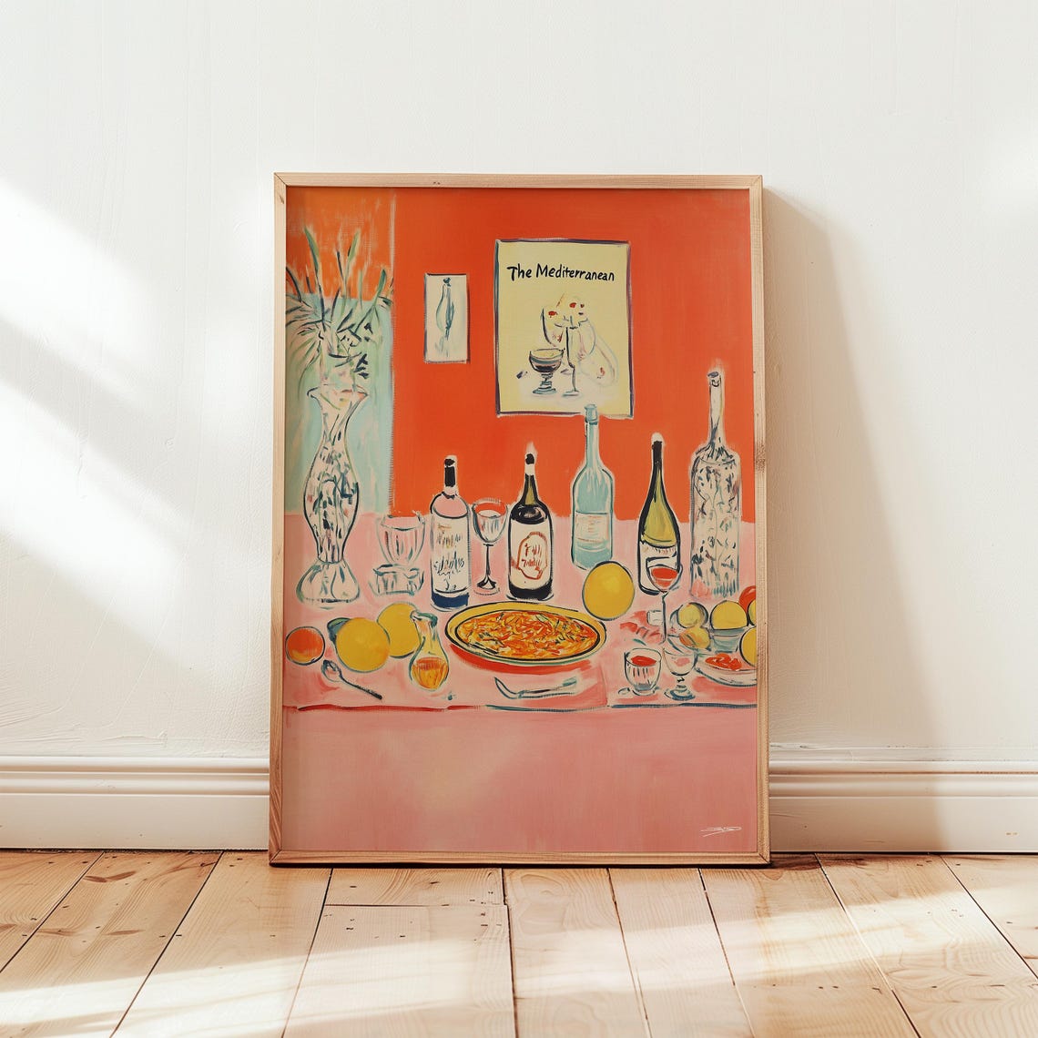 Holiday Lunch Travel Dining Scene, Tropical Poster - Image 4