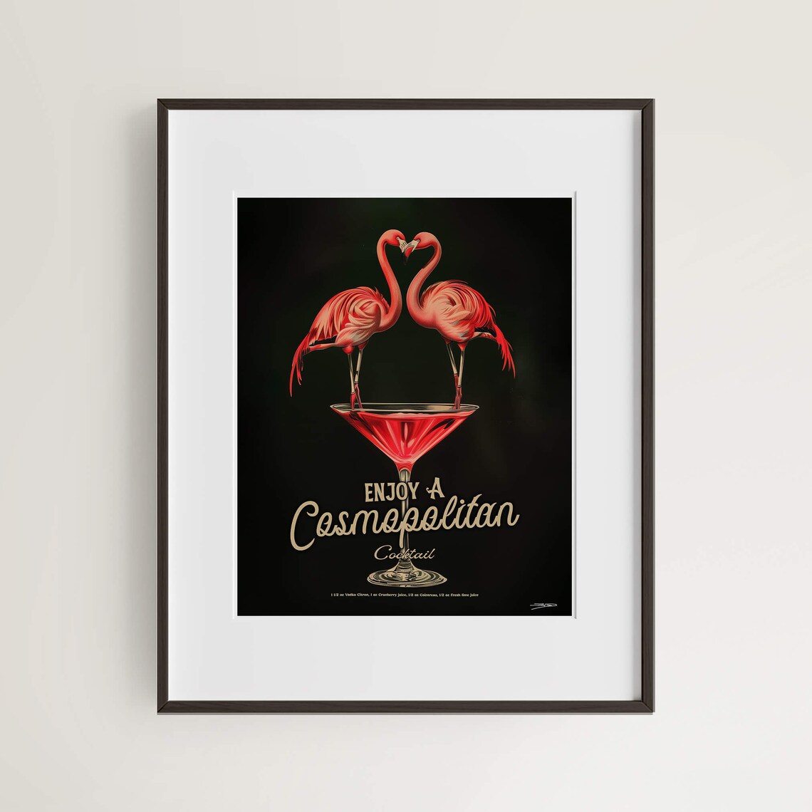 Vintage Cocktail Cosmopolitan Lounge Art Print - Image 4
