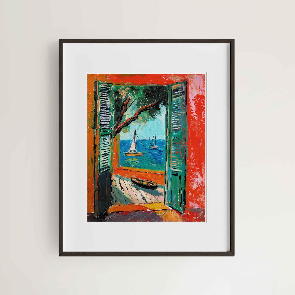 Beach Summer Sea Abstract, Matisse Inspired Poster - Image 2