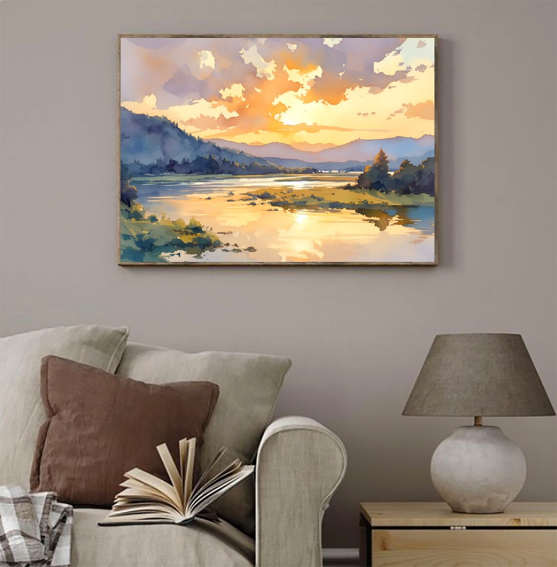 Snake River Sunrise Panoramic Landscape Art Print - Image 3