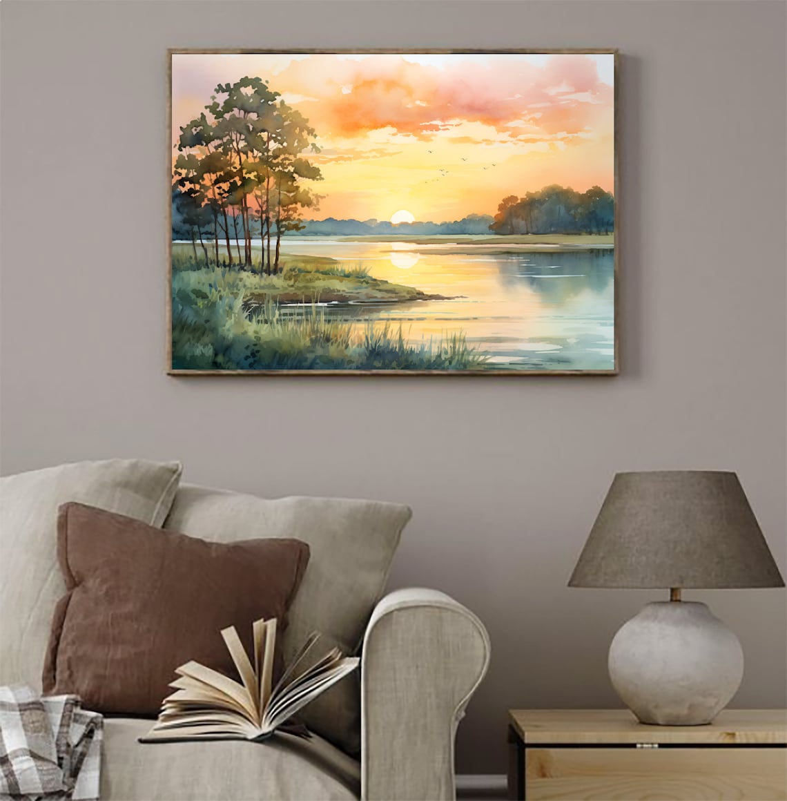 Potomac River Watercolor Art Print, Maryland Landscape - Image 4