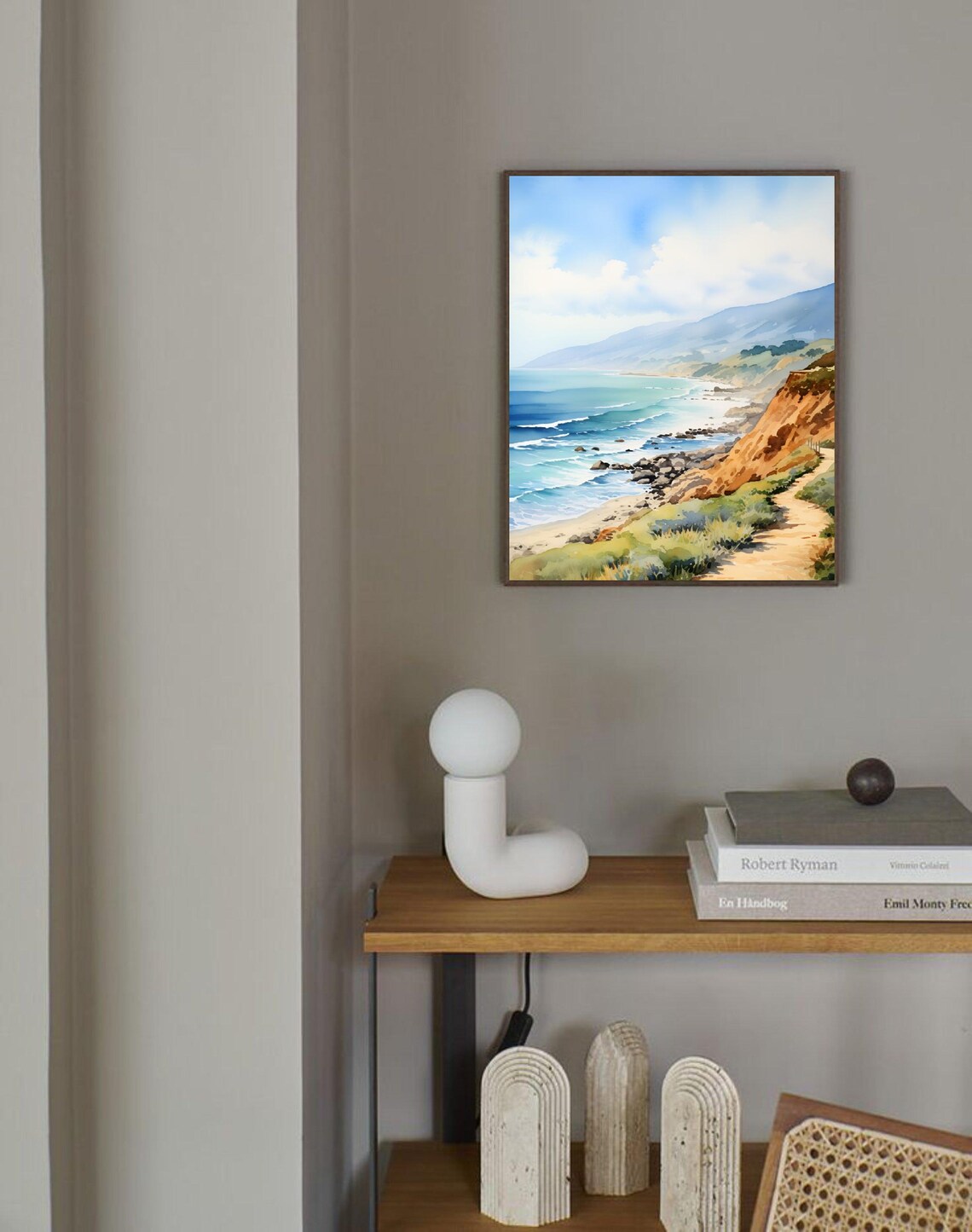 Point Mugu California Coast Watercolor Art Print - Image 3