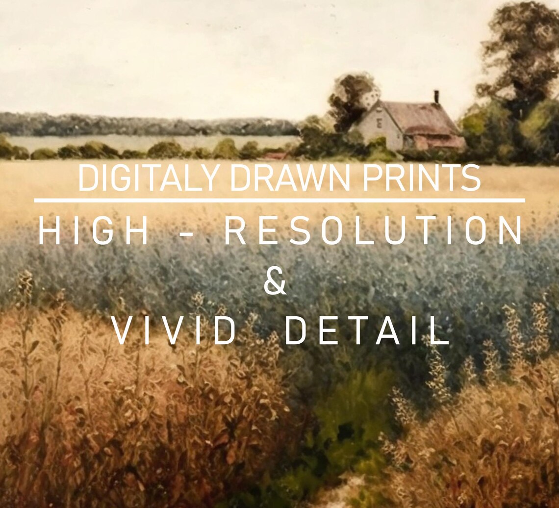 Wildflower Field Meadow Vintage Painting Poster - Image 3