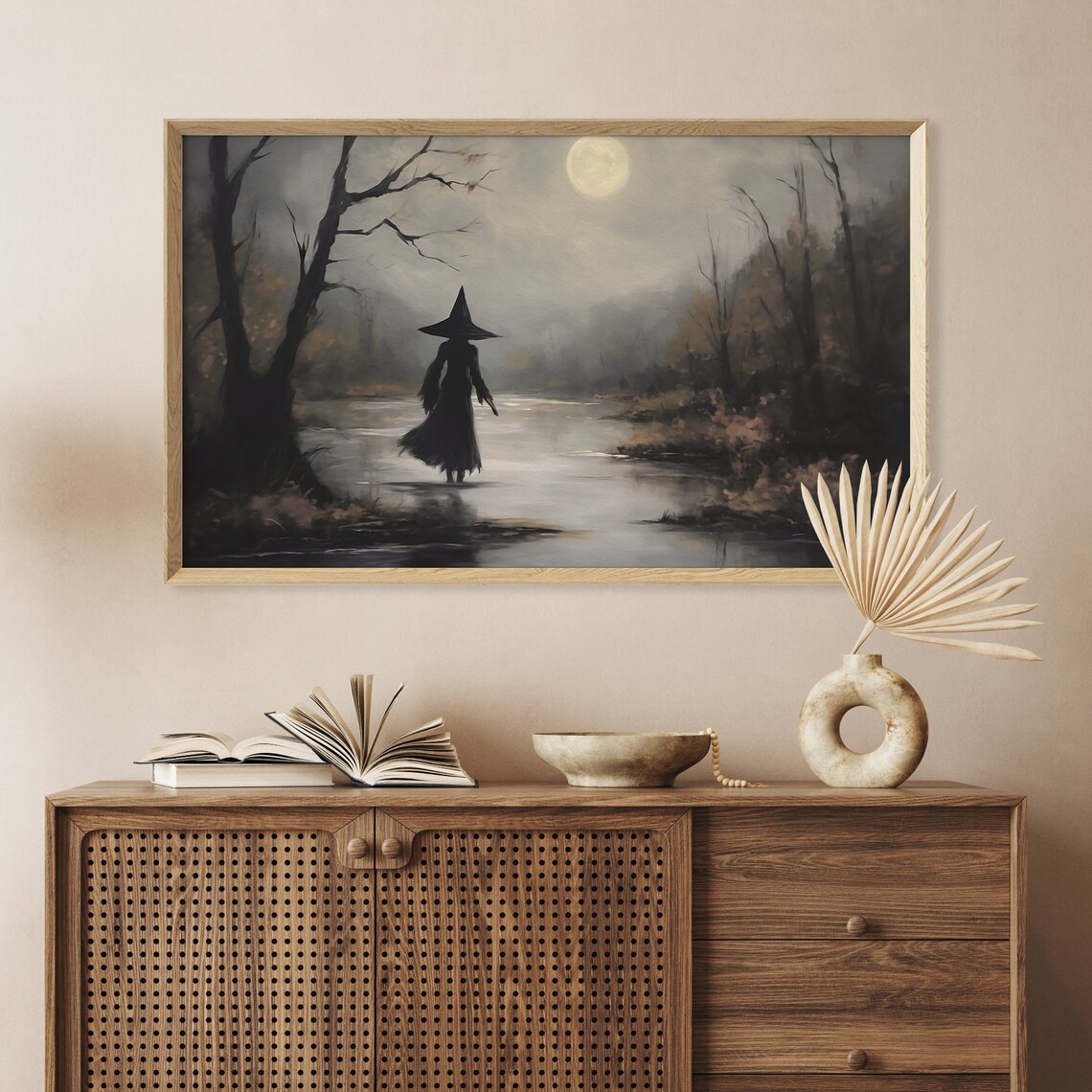 Halloween Witch Vintage Farmhouse Art Print - Image 3