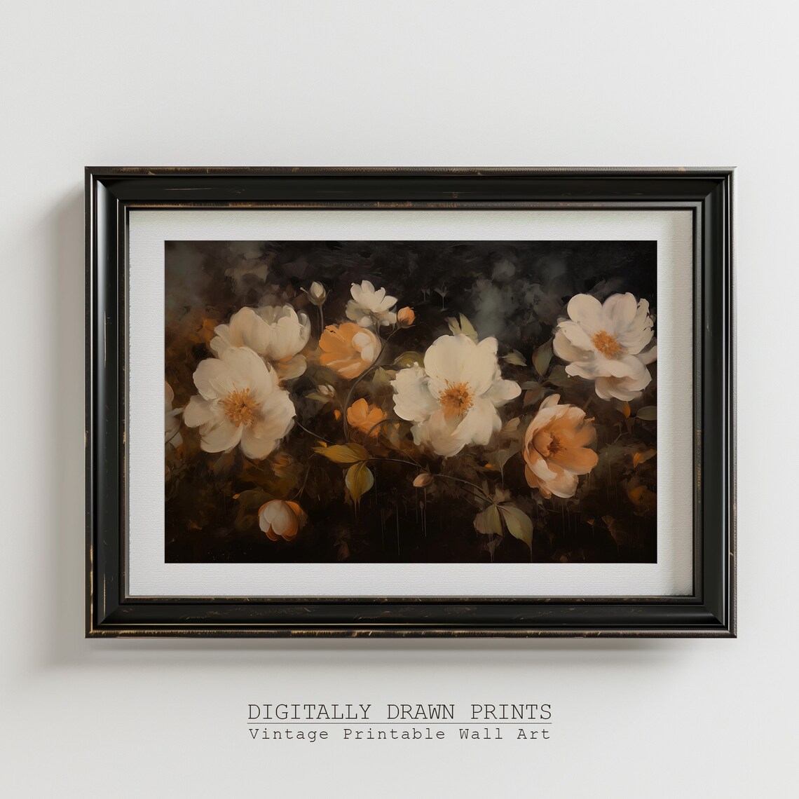 Vintage Flowers Art Print, Dark Academia Floral - Image 5