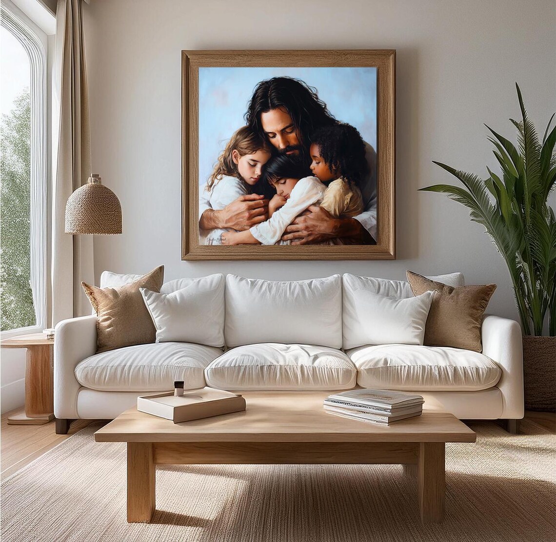 Jesus With Children Christian Print, Gift for Parents - Image 3
