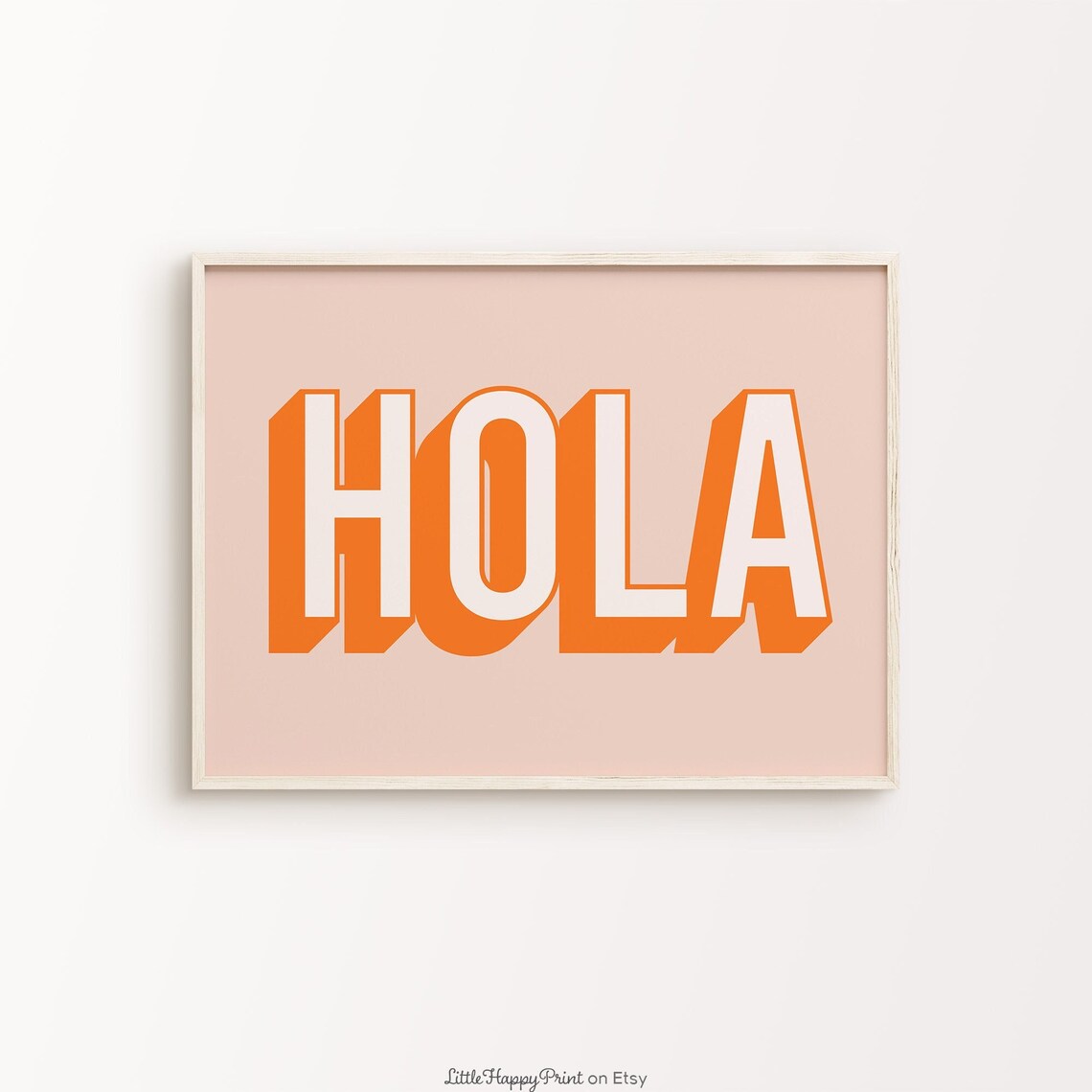 Hola Print, Retro Funky Greeting Typography