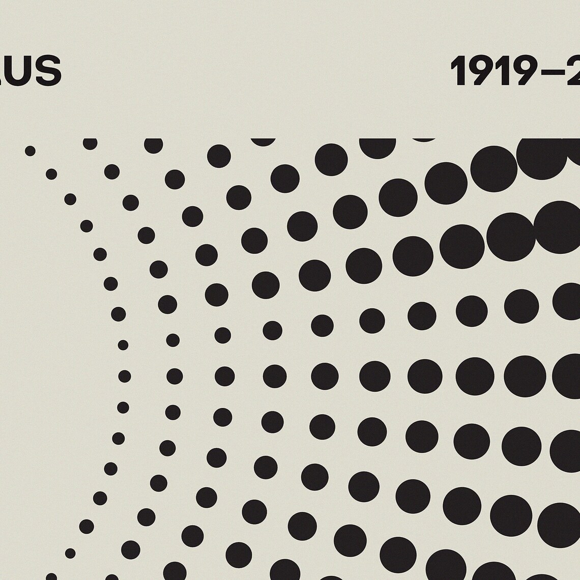 Bauhaus 1919 2019 Centennial Halftone Dots Abstract Minimalist Art Poster - Image 2