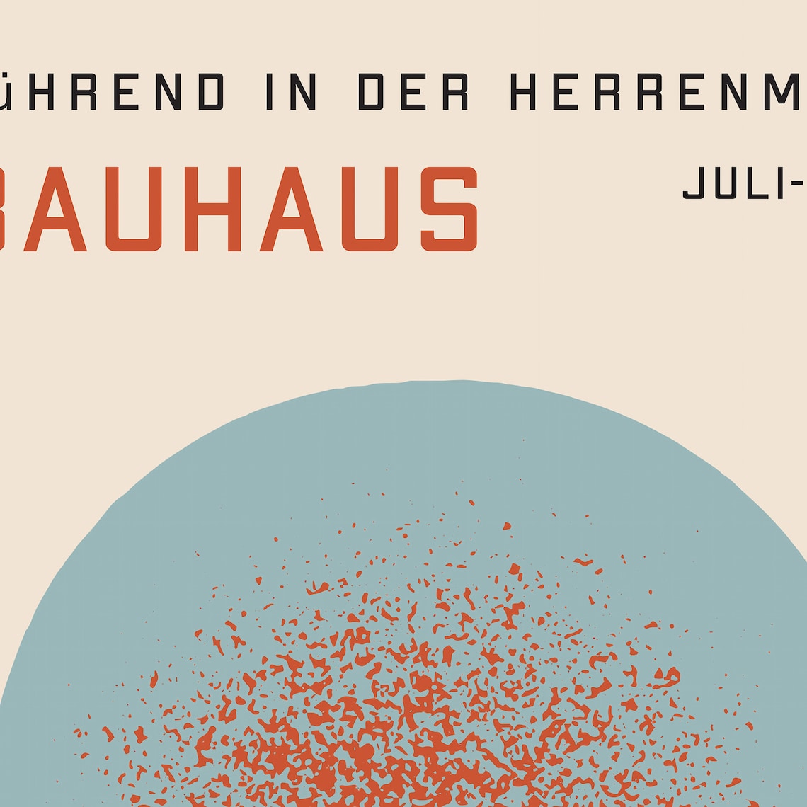 Bauhaus 1923 Exhibition Abstract Blue Circle Retro German Design Poster - Image 2
