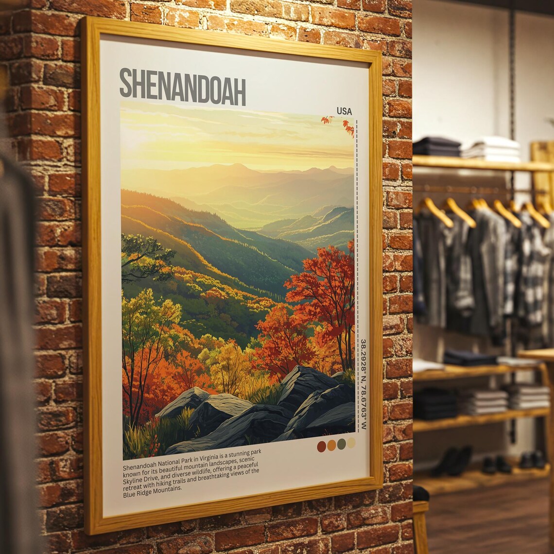 Shenandoah Virginia Autumn Foliage National Park Travel Poster - Image 7